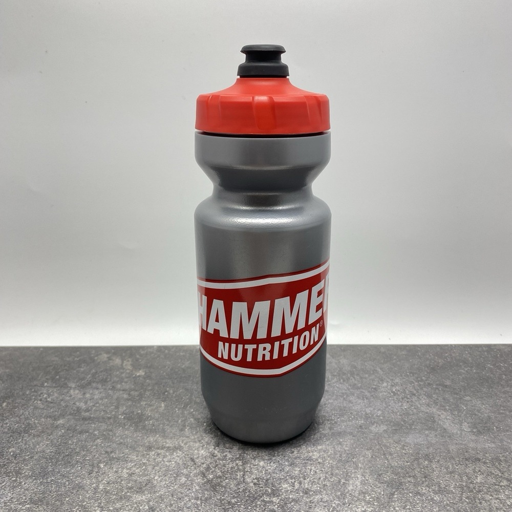 HAMMER Specialized Purist 18oz Silver Plastic Water Bottle + Red Cap Cycling